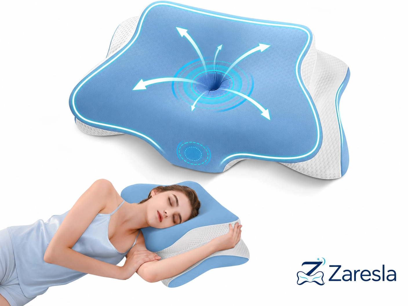 Zaresla-almohada cervical ergonómica